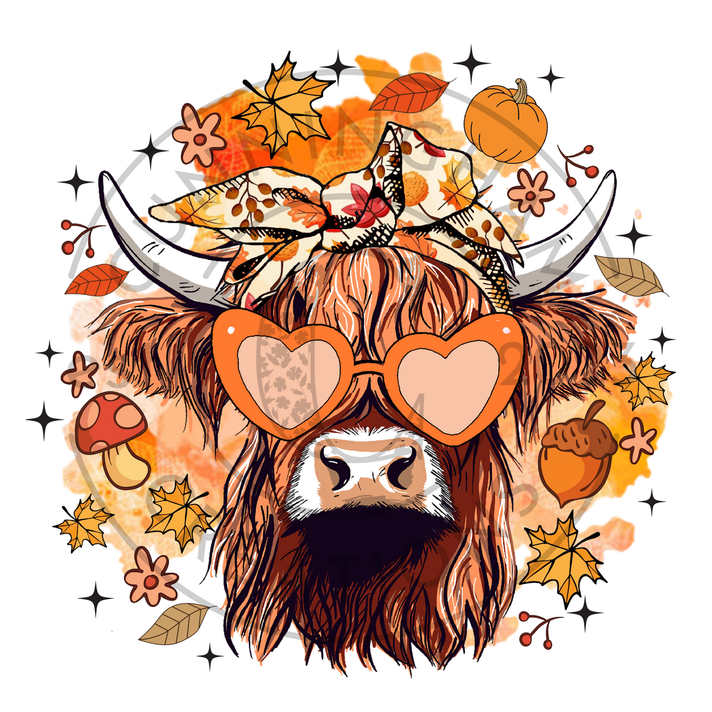 Groovy Fall Cow
