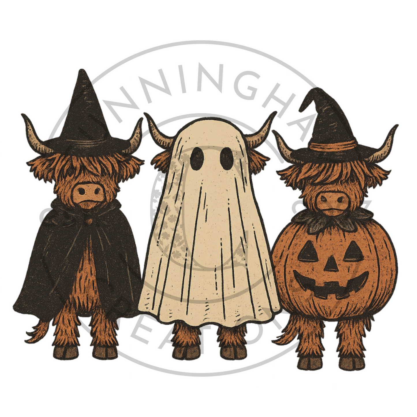 Highland Cows Halloween